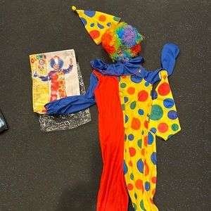 Kids clown costume wig included
